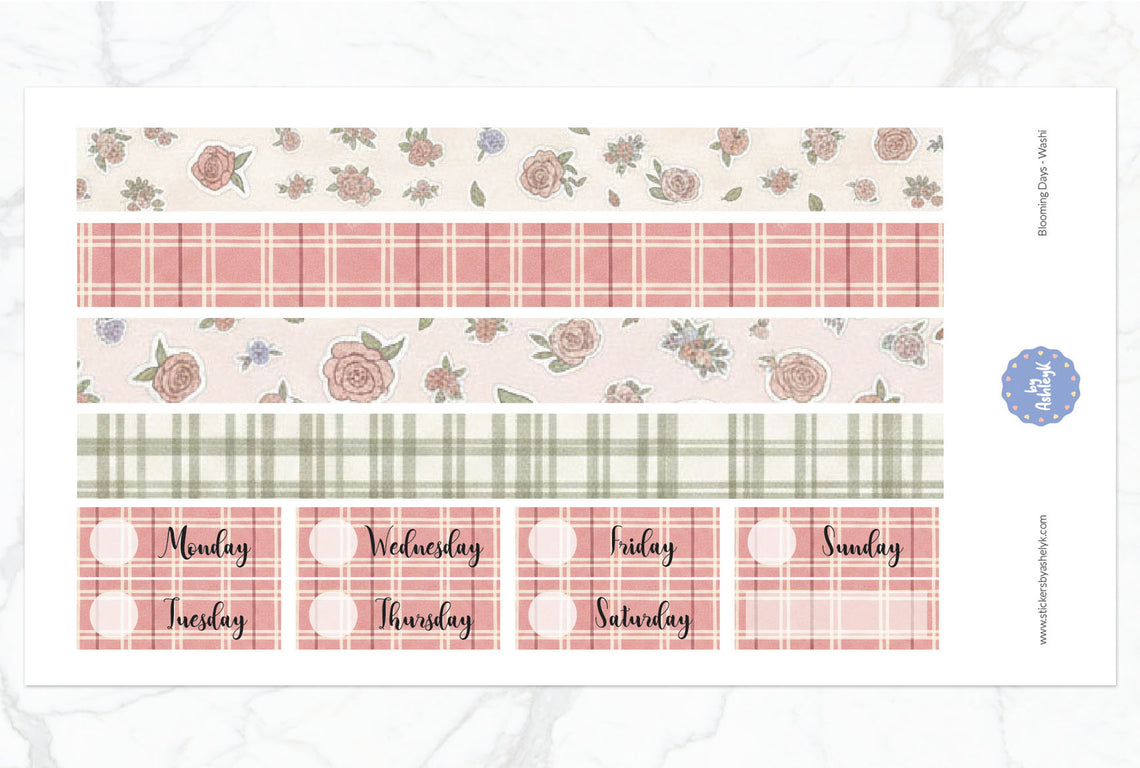 Blooming Days Weekly Kit  - Washi Sheet