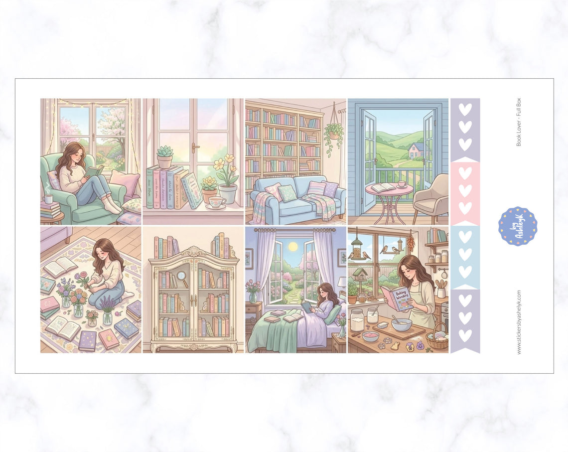 Book Lover Weekly Kit  - Full Box Sheet