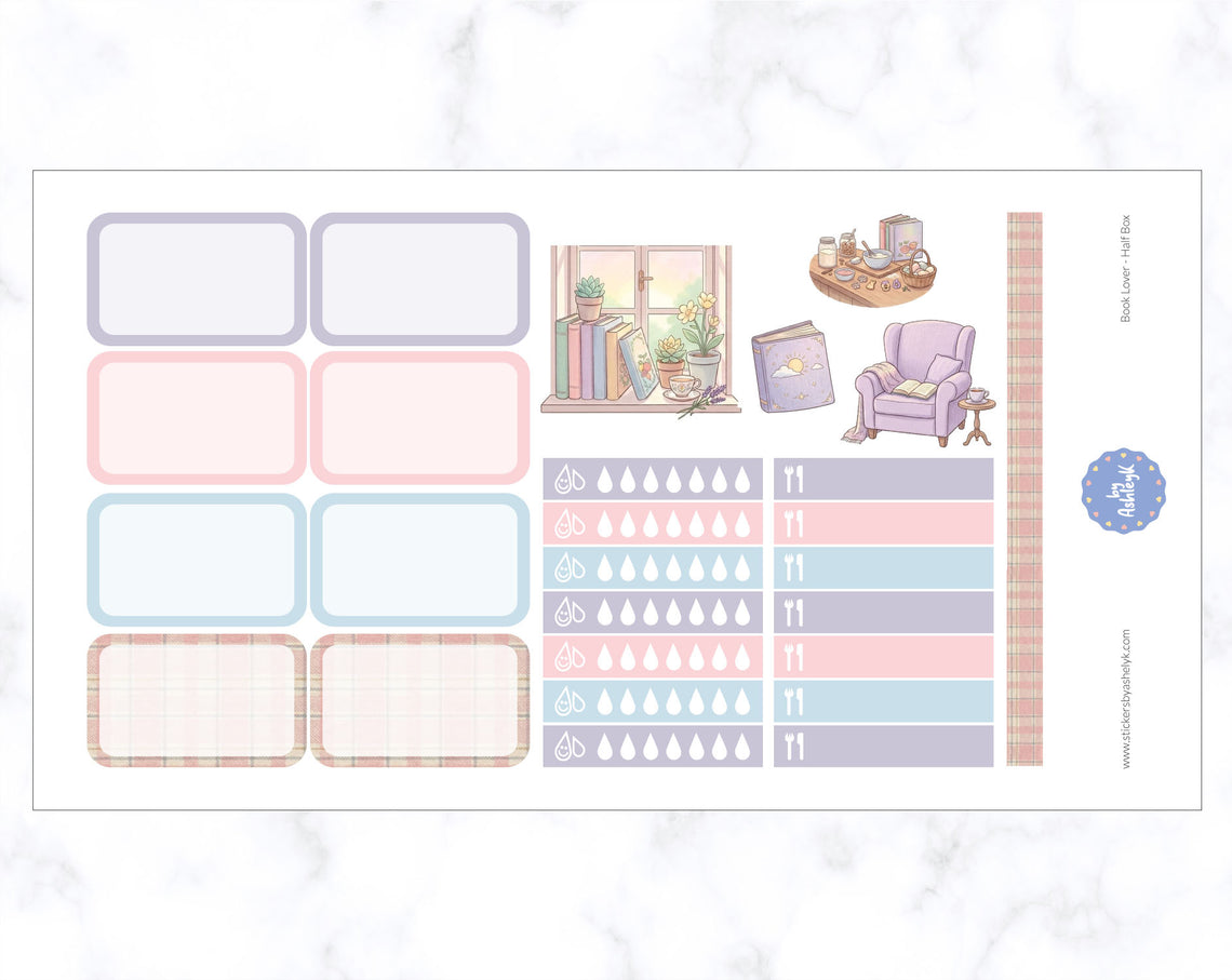 Book Lover Weekly Kit  - Half Box Sheet