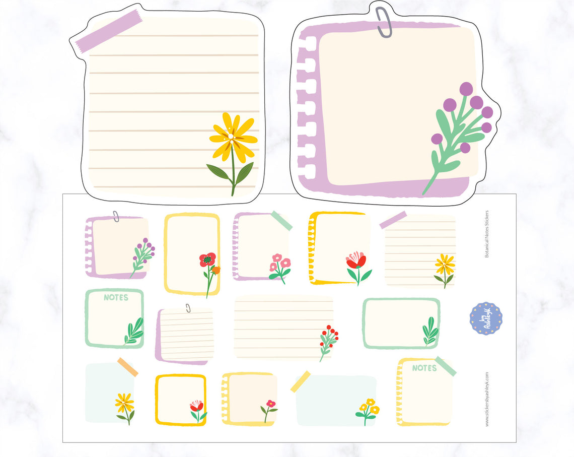 Botanical Notes Stickers