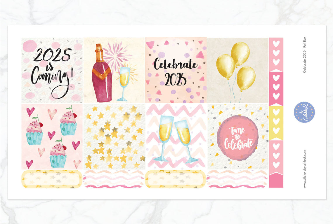 Celebrate 2025 Weekly Kit  - Full Box Sheet