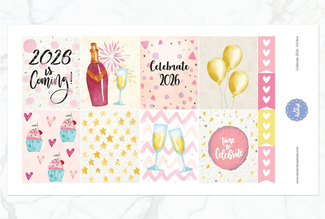 Celebrate 2026 Weekly Kit  - Full Box Sheet