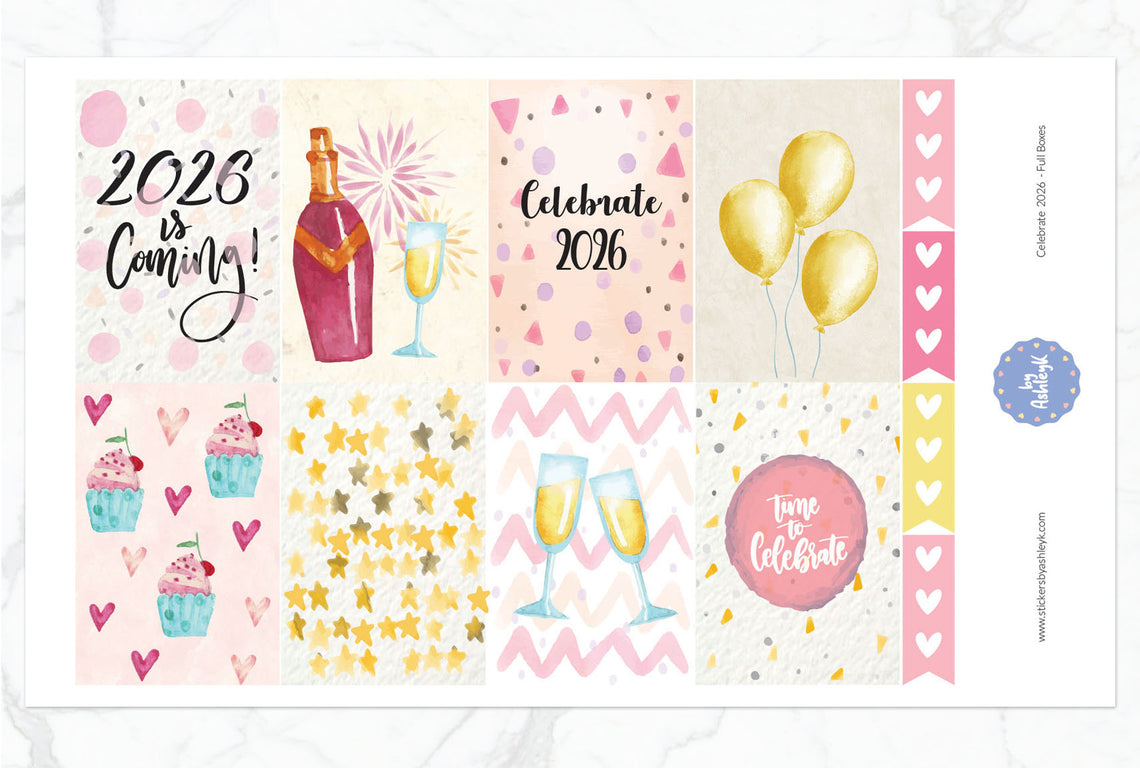 Celebrate 2026 Weekly Kit  - Full Box Sheet