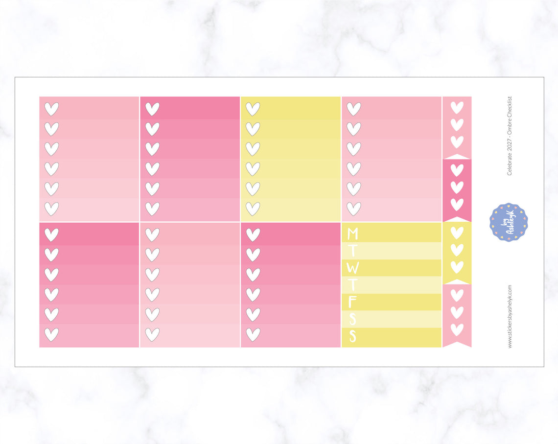 Celebrate 2027 Weekly Kit  - Checklist Sheet