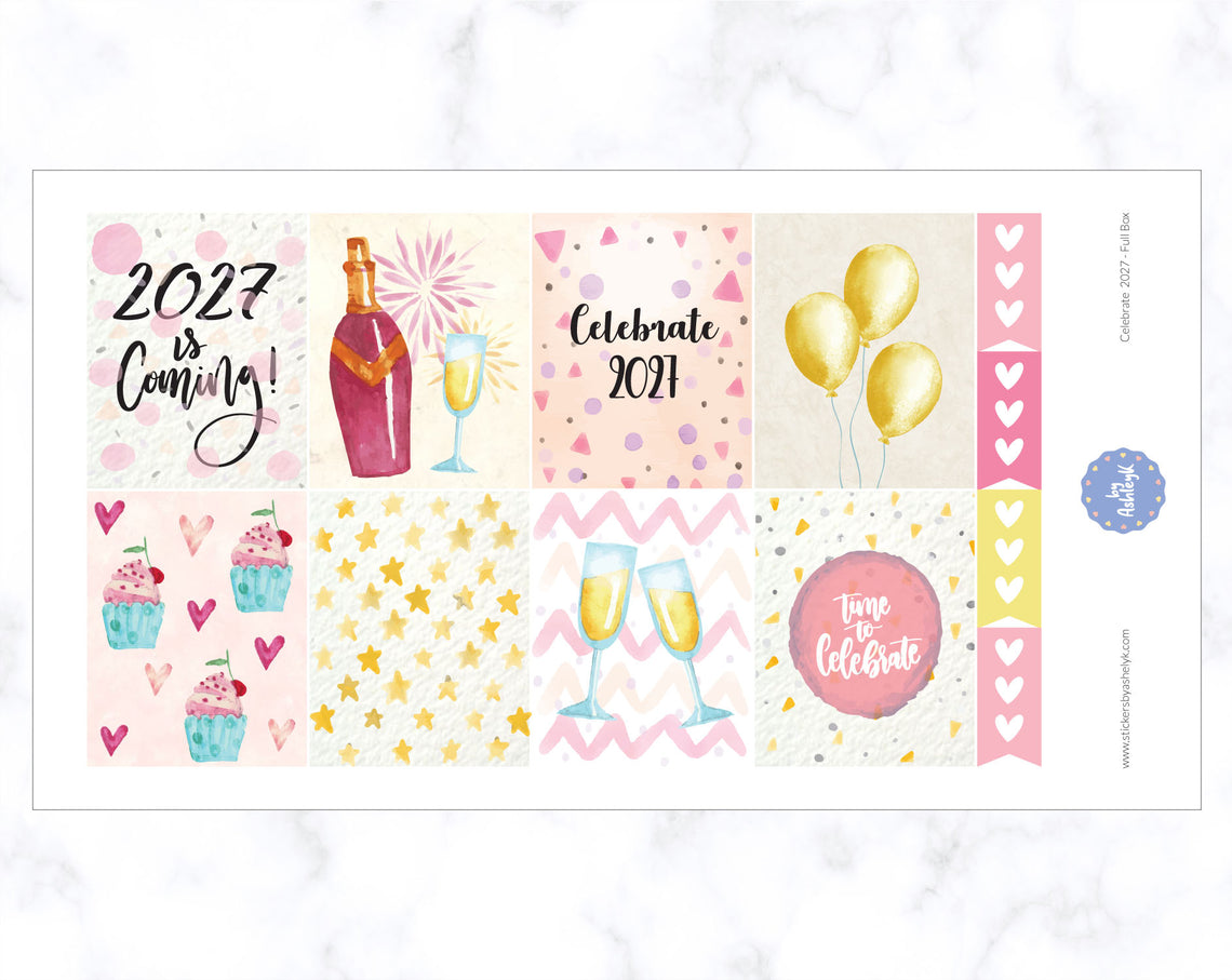 Celebrate 2027 Weekly Kit  - Full Box Sheet