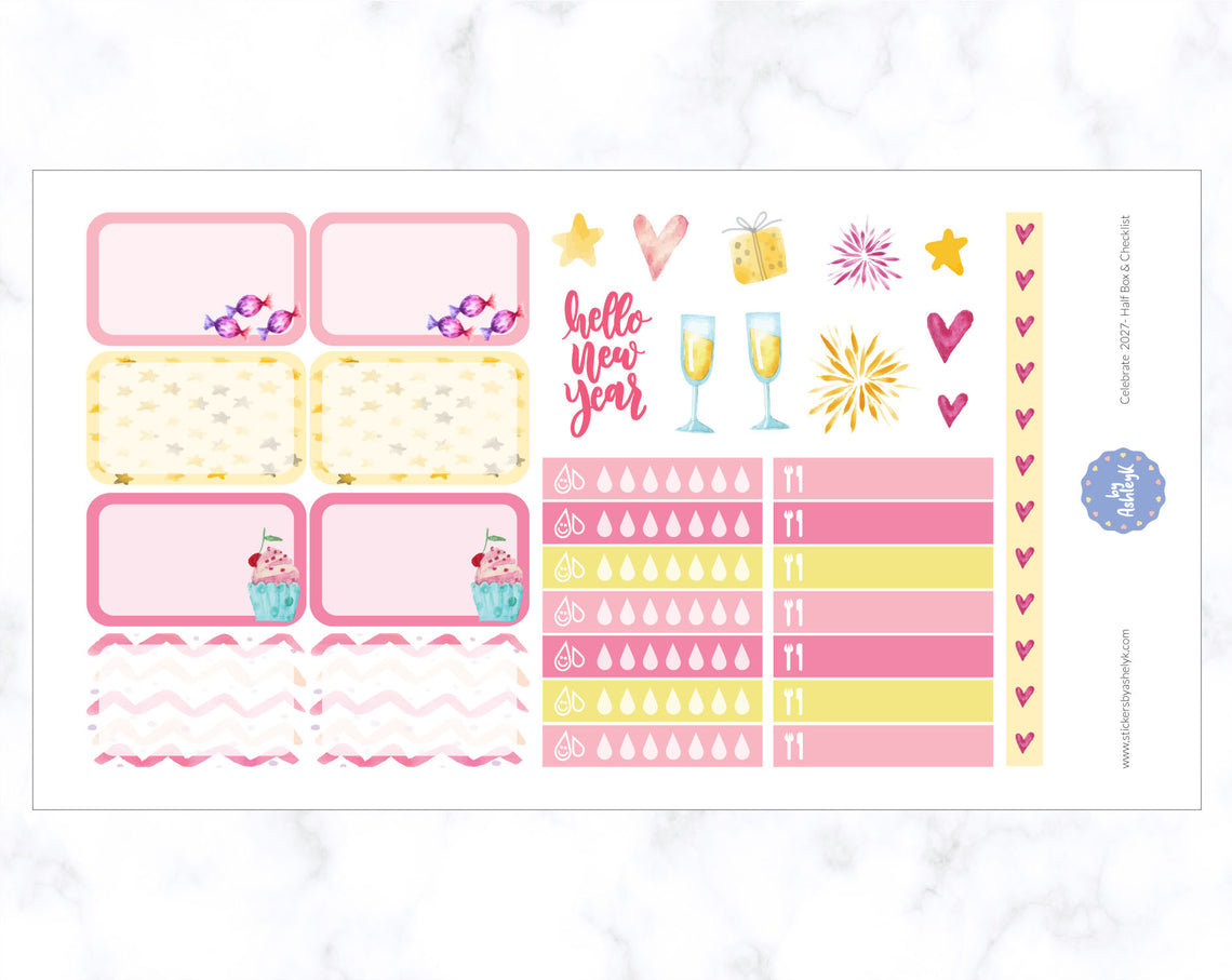 Celebrate 2027 Weekly Kit  - Half Box Sheet