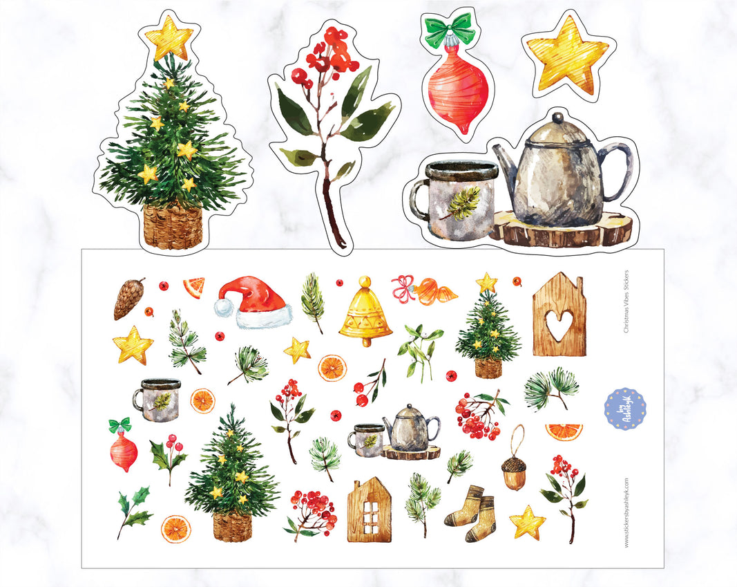 Christmas Vibes Decorative Stickers