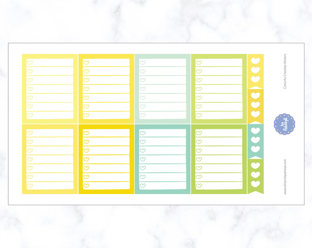 Colourful Checklist Stickers - Lemon&Lime