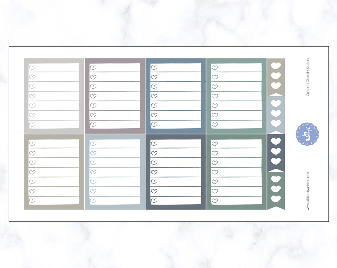 Colourful Checklist Stickers - Modern Neutral