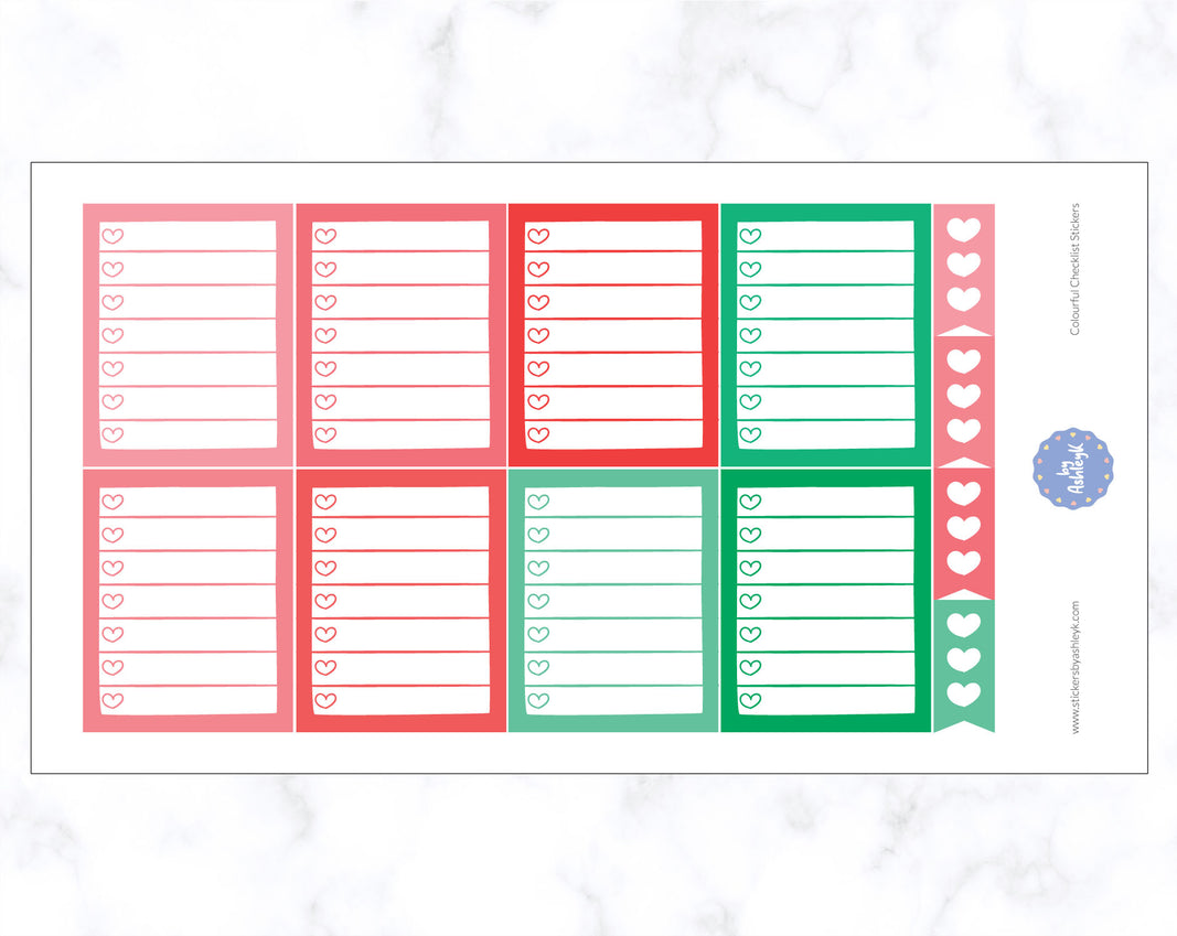 Colourful Checklist Stickers - Watermelon