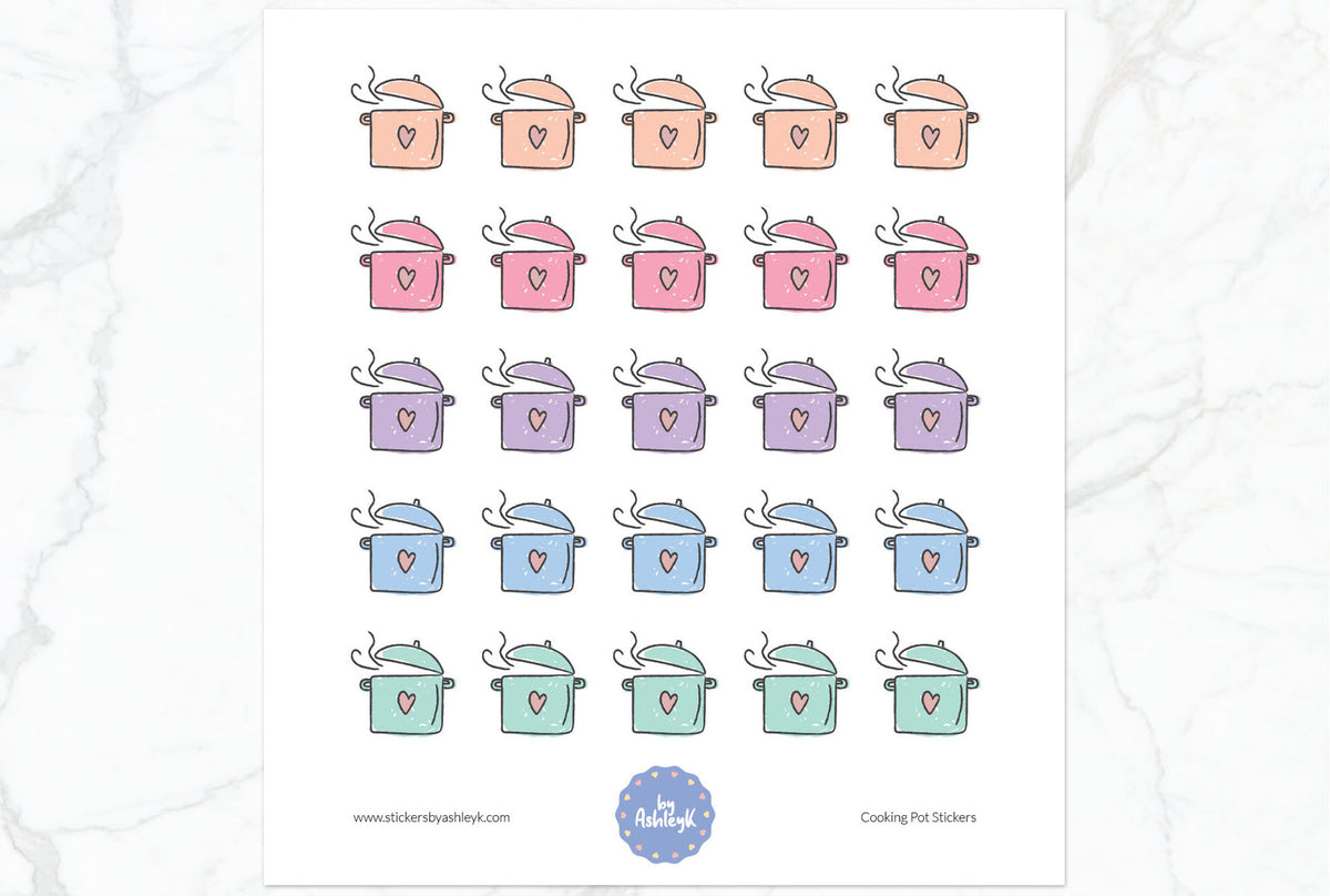 Cooking Pot Stickers – Stickers by AshleyK