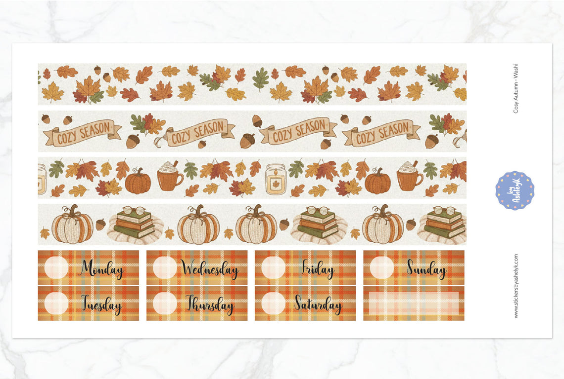 Cosy Autumn Weekly Kit  - Washi Sheet