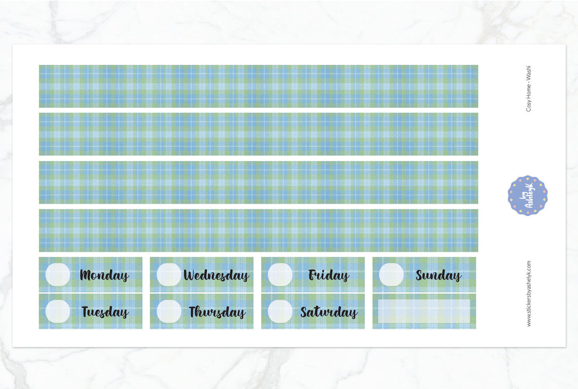 Cosy Home Weekly Kit  - Washi Sheet