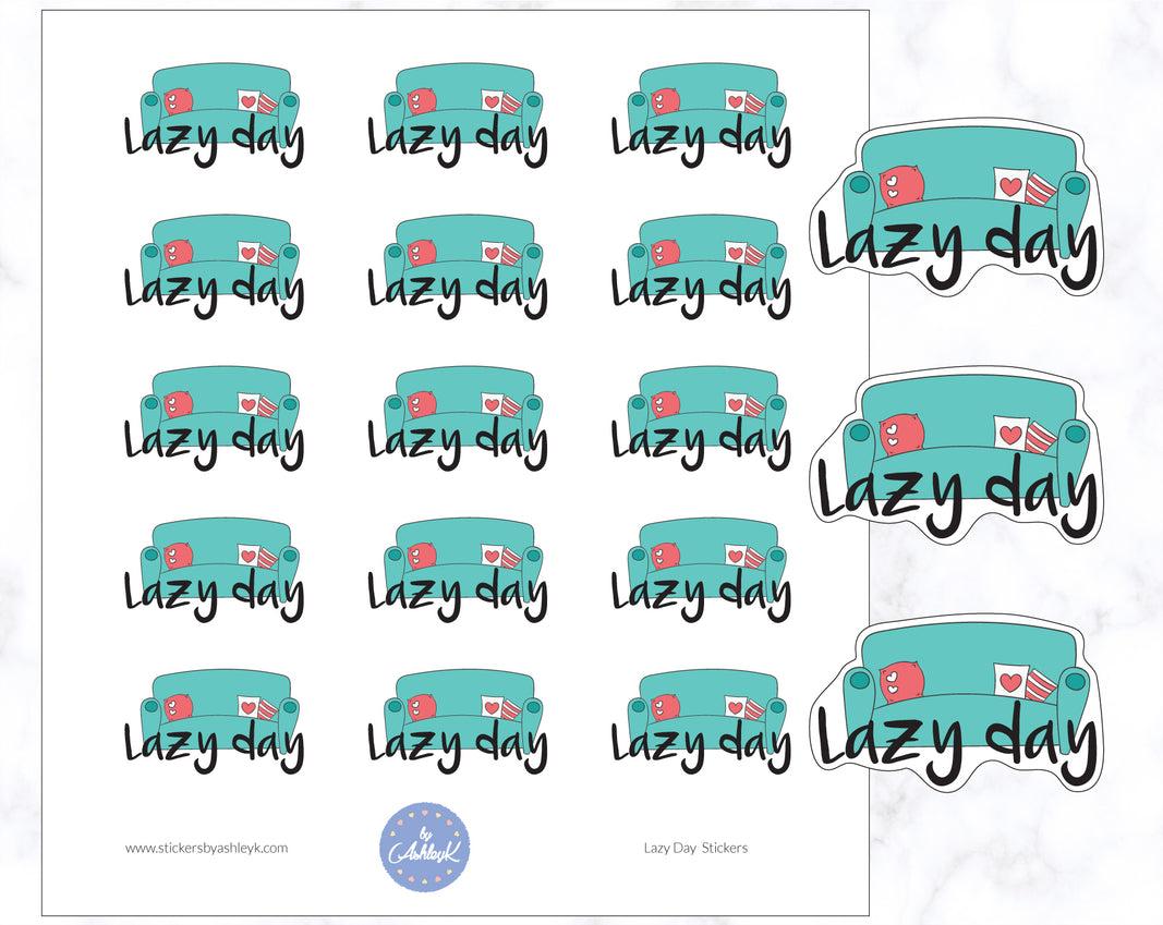 Couch Lazy Day Planner Stickers