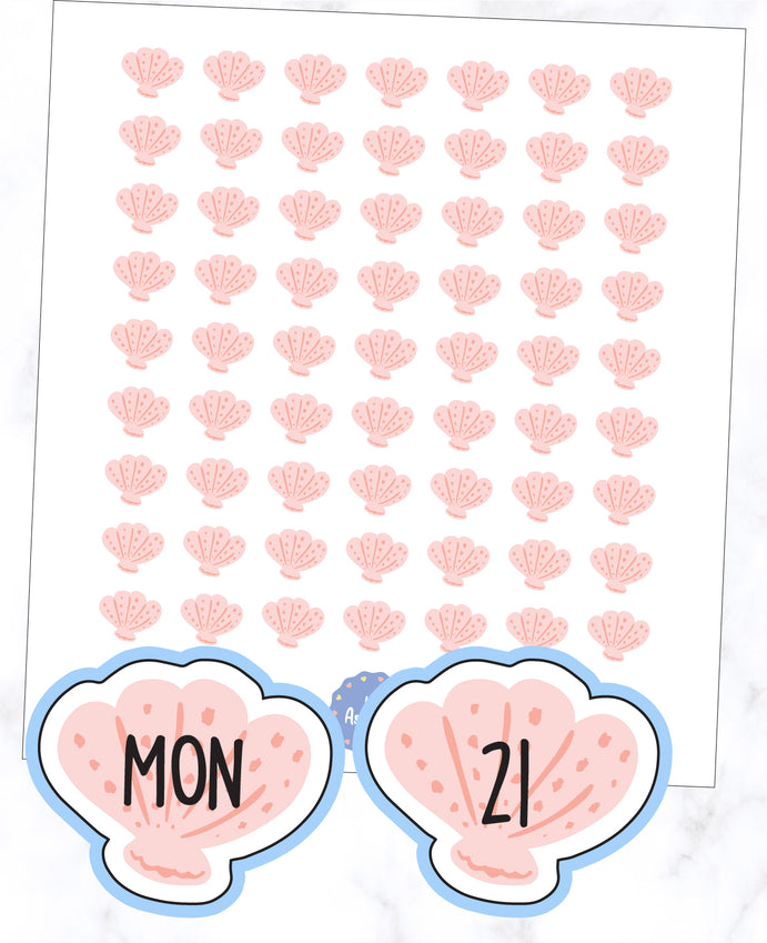 Custom Text Shell Stickers