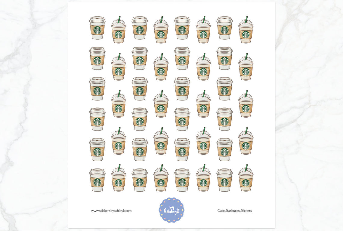 Cute Starbucks Planner Stickers