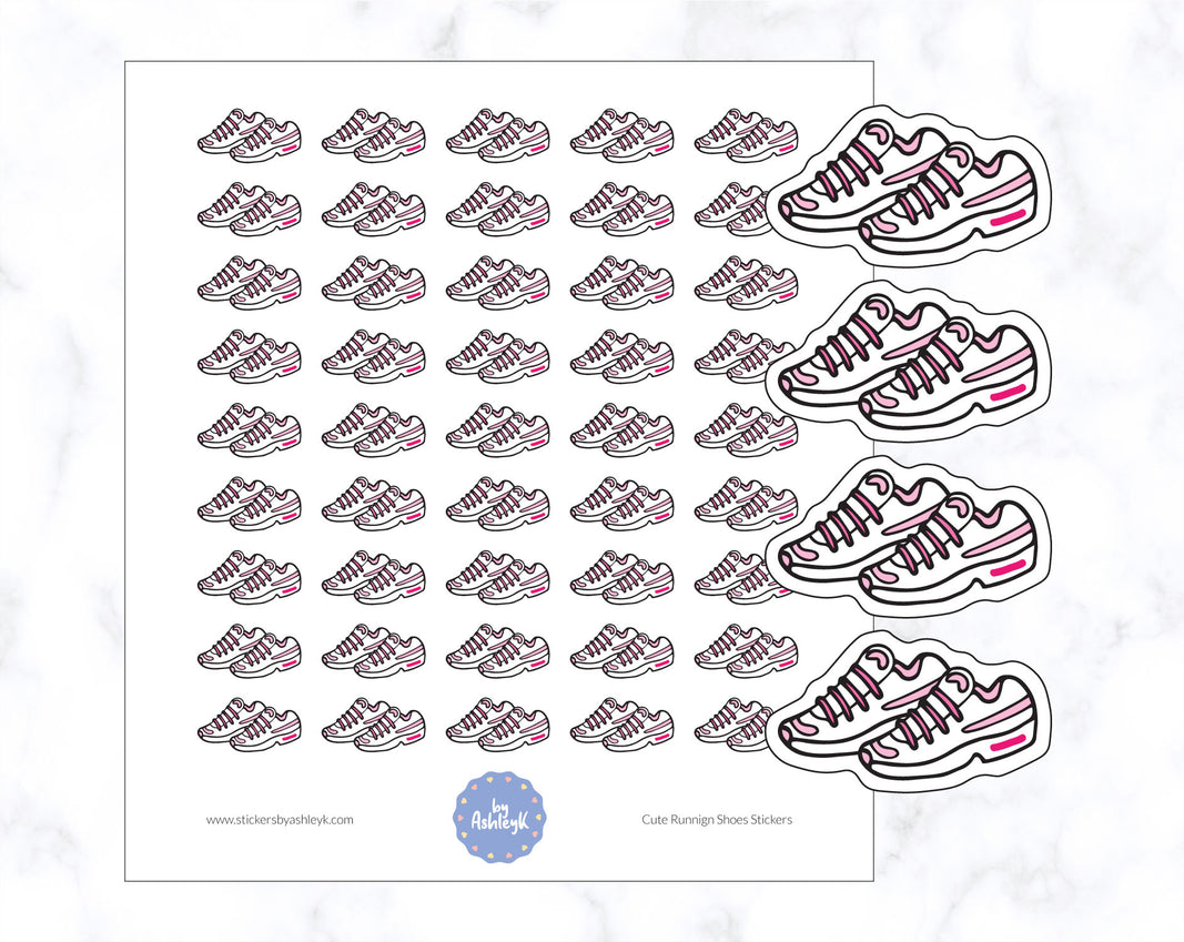 Cute Running Shoes Planner Stickers