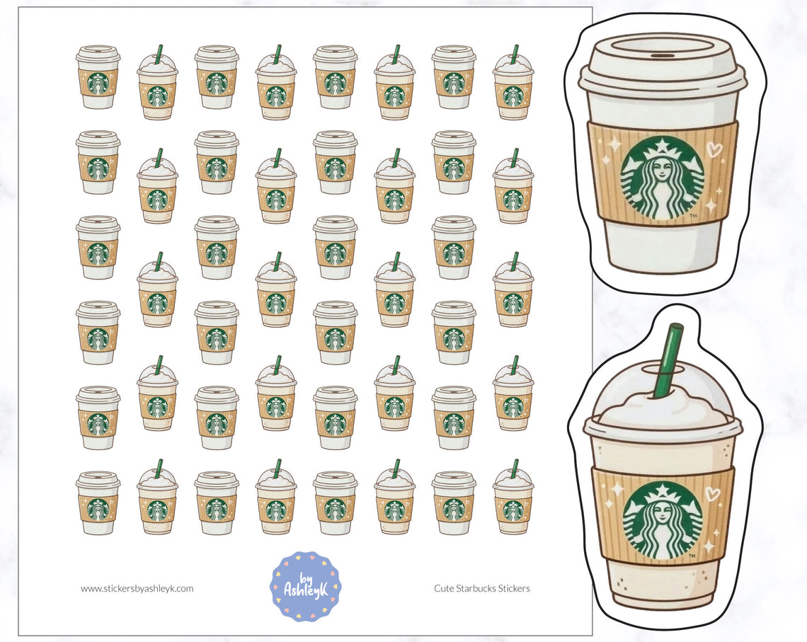 Cute Starbucks Planner Stickers