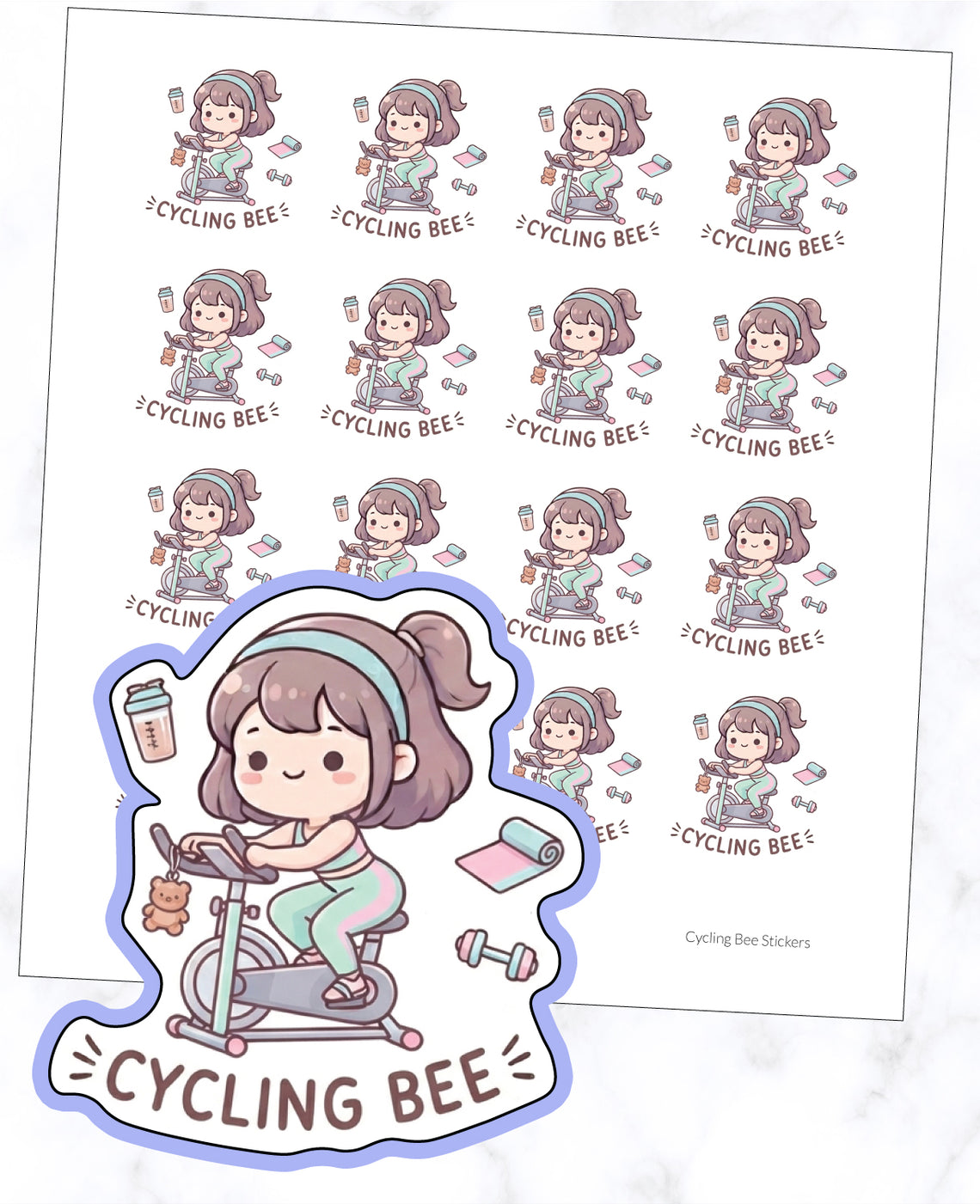 Cycling Bee Planner Stickers