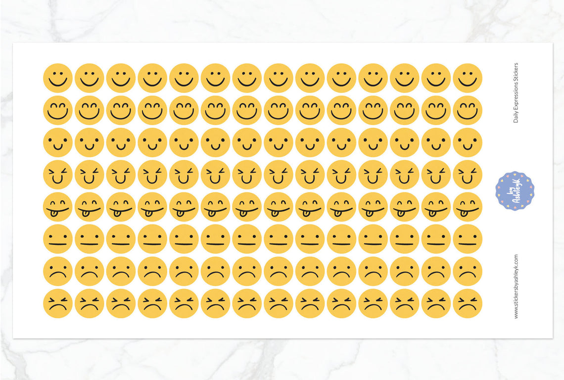 Daily Expressions Planner Stickers - Basic