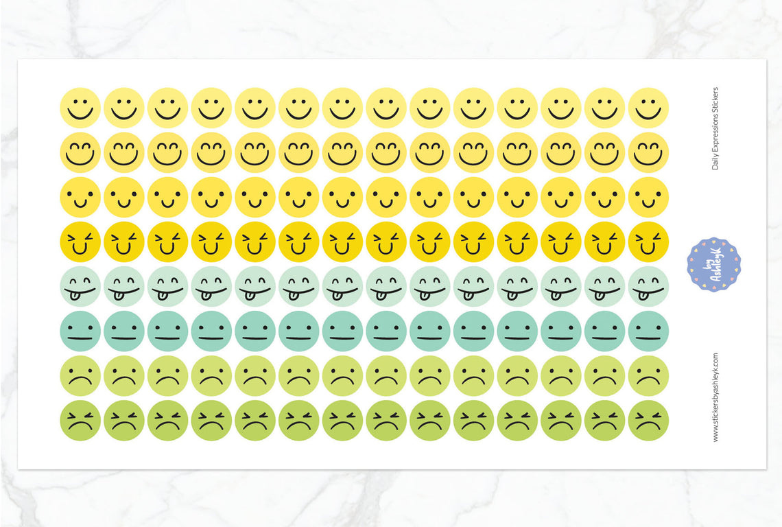 Daily Expressions Planner Stickers - Lemon&Lime