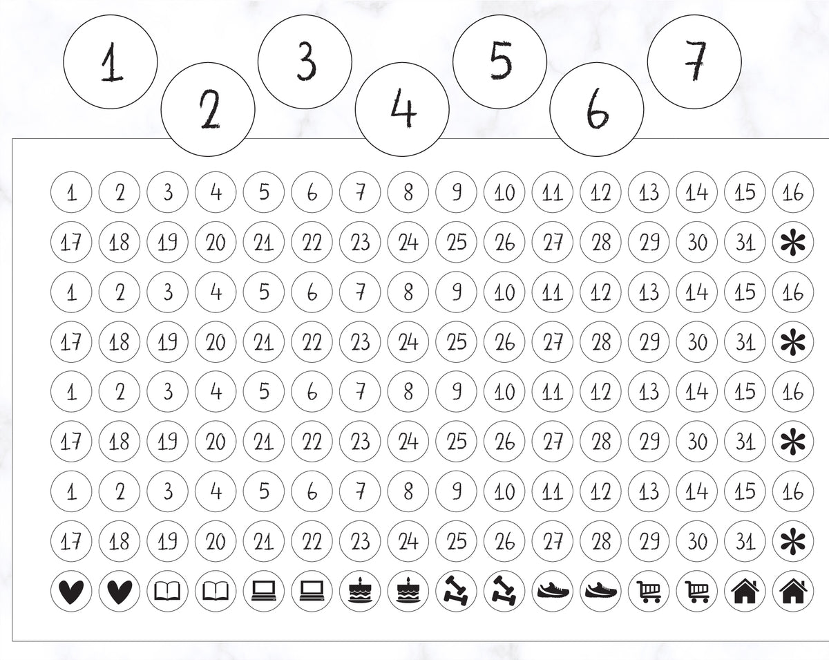 Date Stickers 1 – Stickers by AshleyK