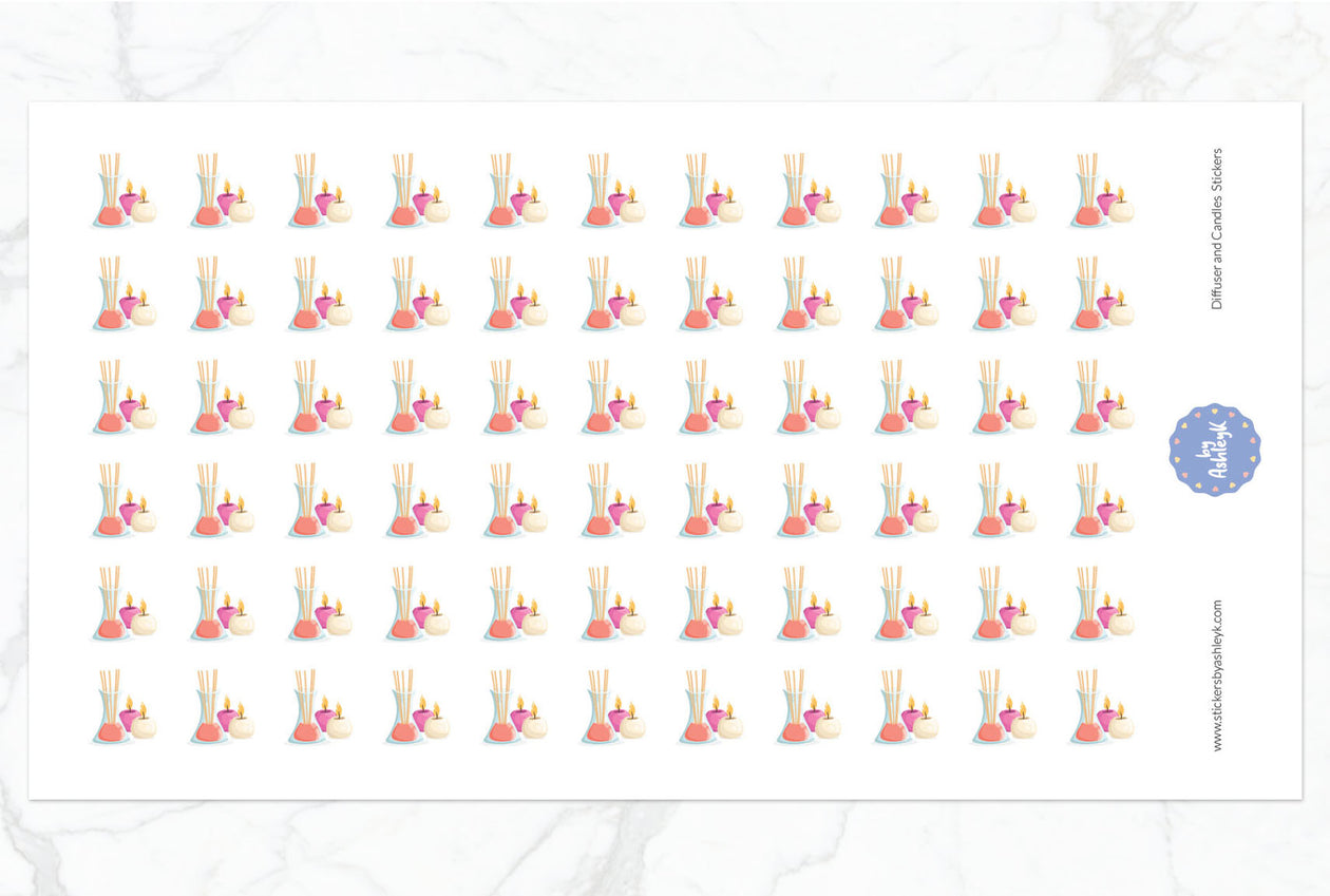 Diffuser and Candles Stickers