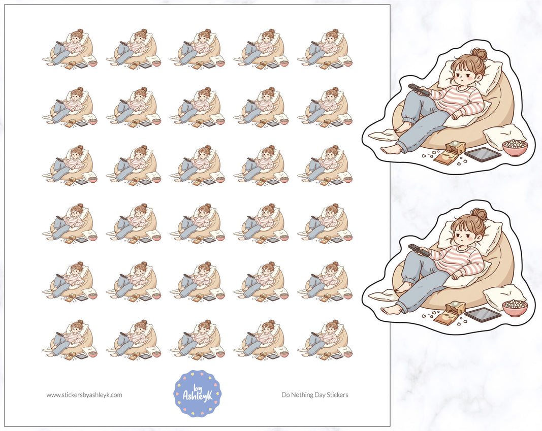 Do Nothing Day Planner Stickers