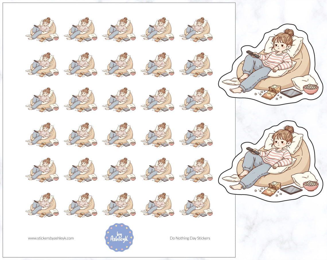 Do Nothing Day Planner Stickers
