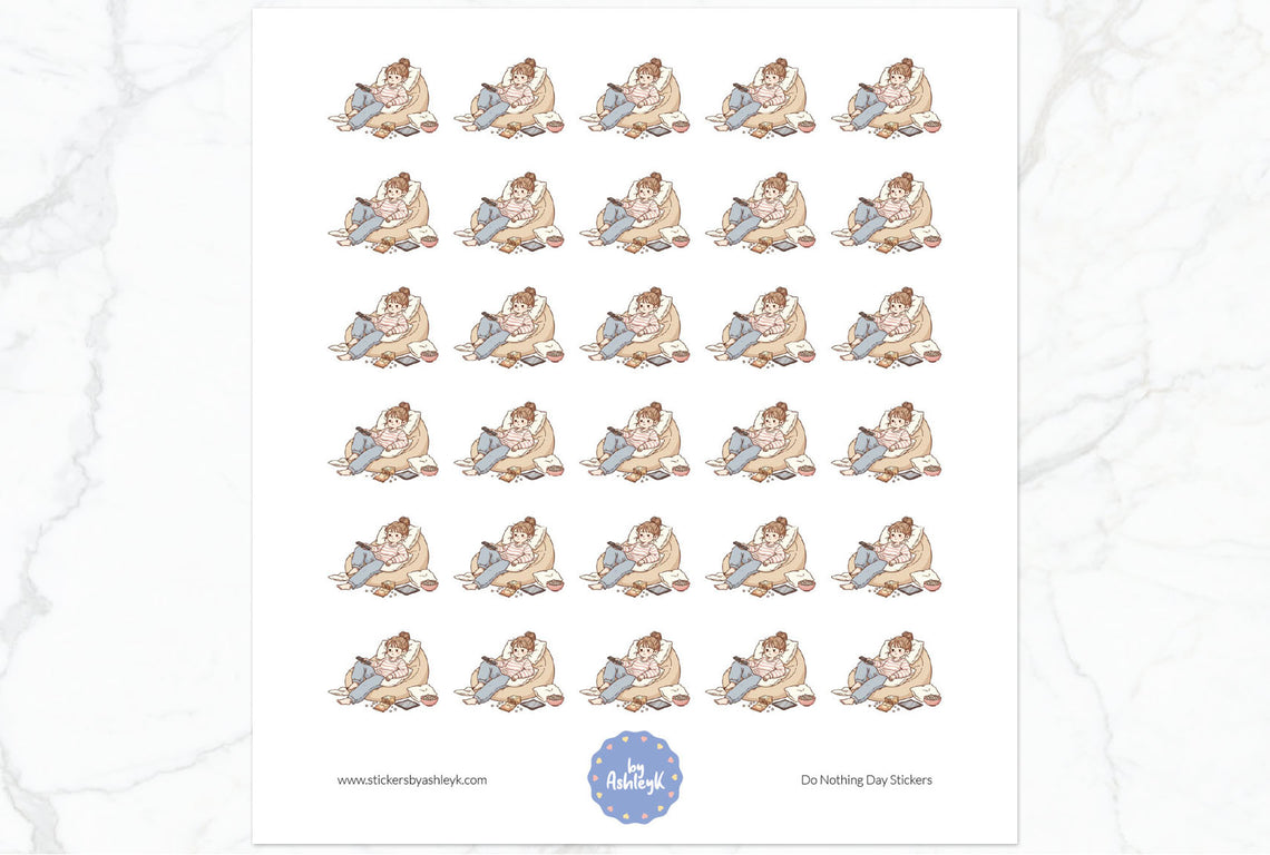 Do Nothing Day Planner Stickers