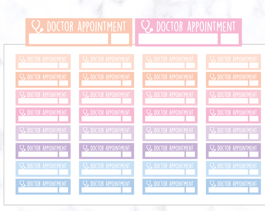 Doctor Appointment Tracker Stickers