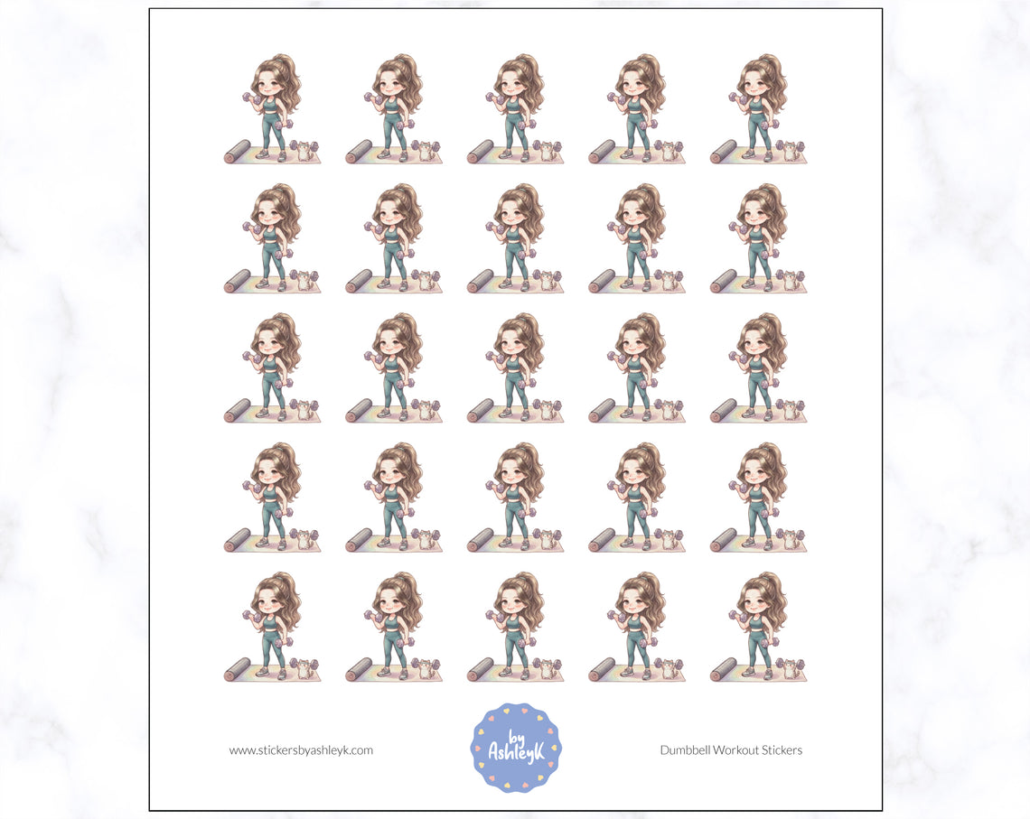 Dumbbell Workout Planner Stickers