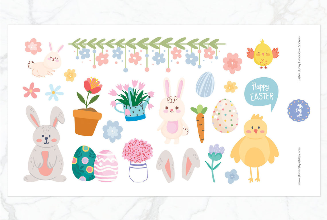 Easter Bunny Decorative Stickers