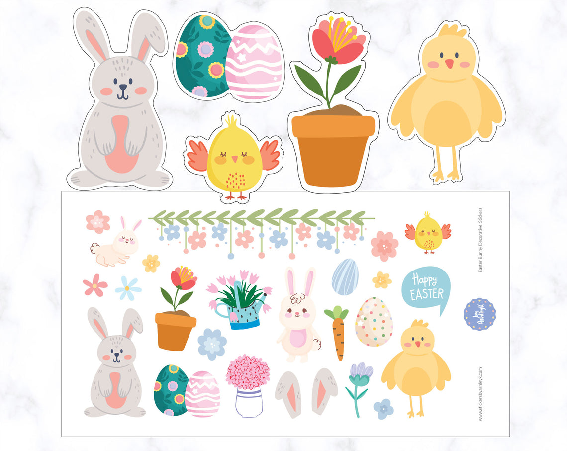 Easter Bunny Decorative Stickers