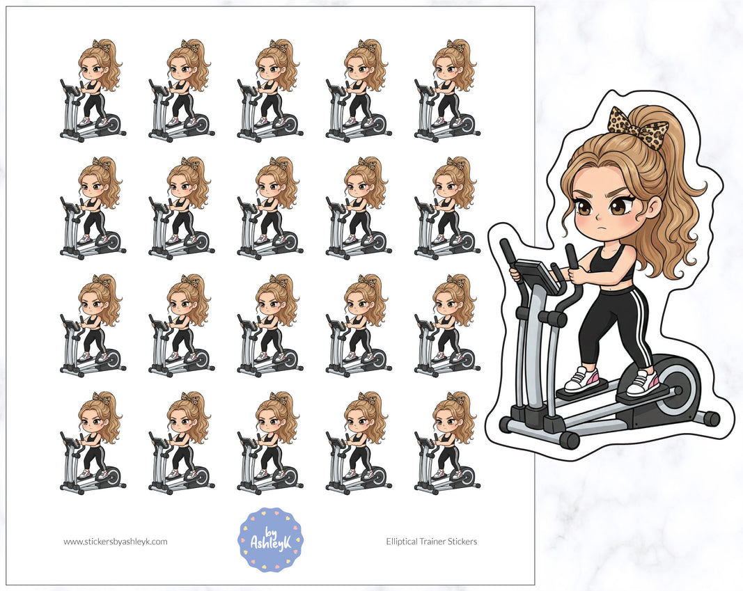 Elliptical Trainer Planner Stickers
