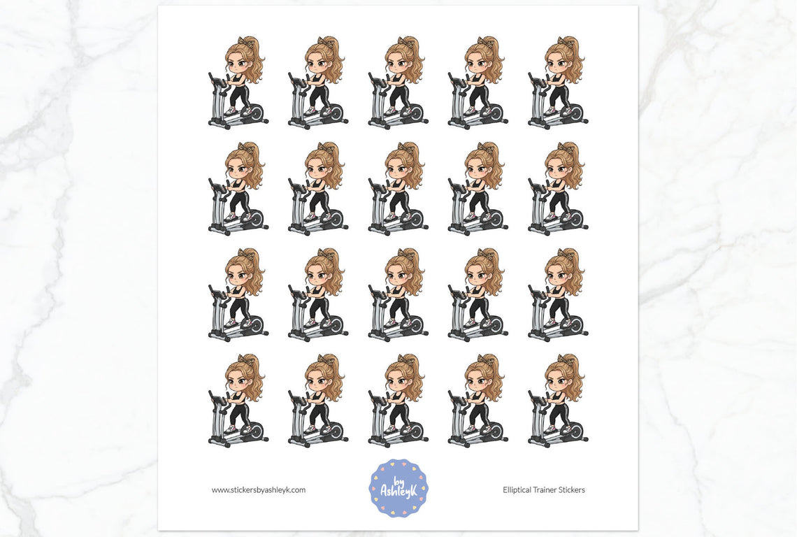 Elliptical Trainer Planner Stickers