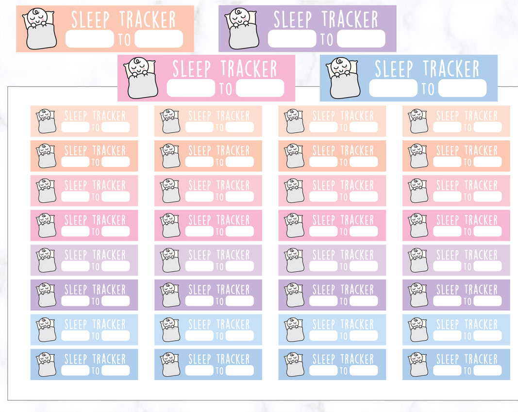 Emoticon Sleep Tracker Stickers 