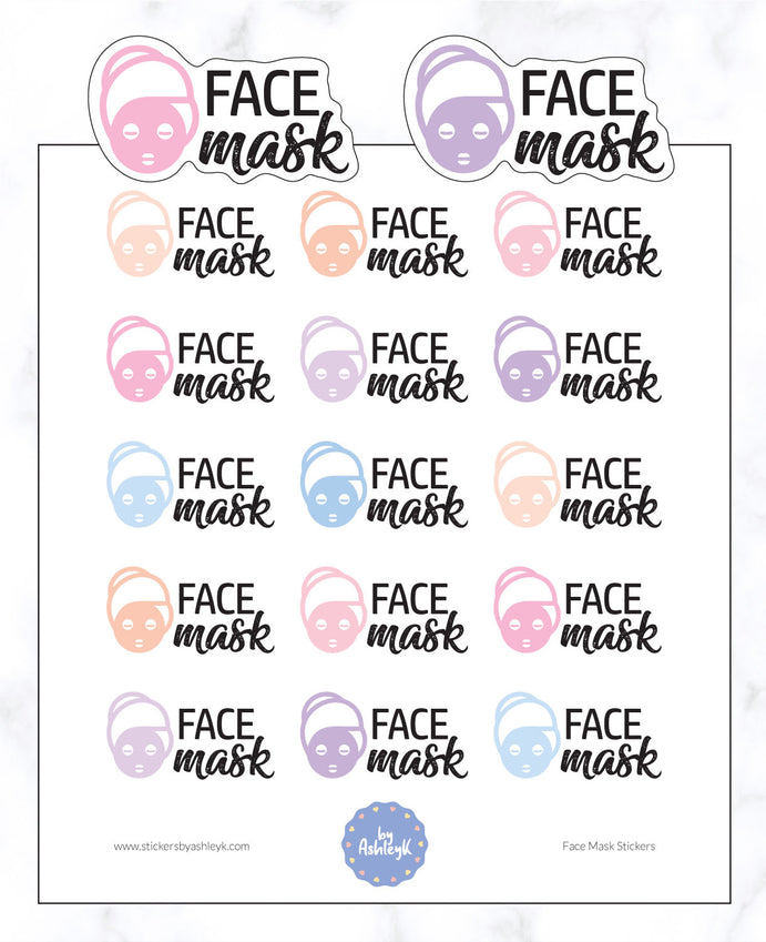 Face Mask with Text Stickers