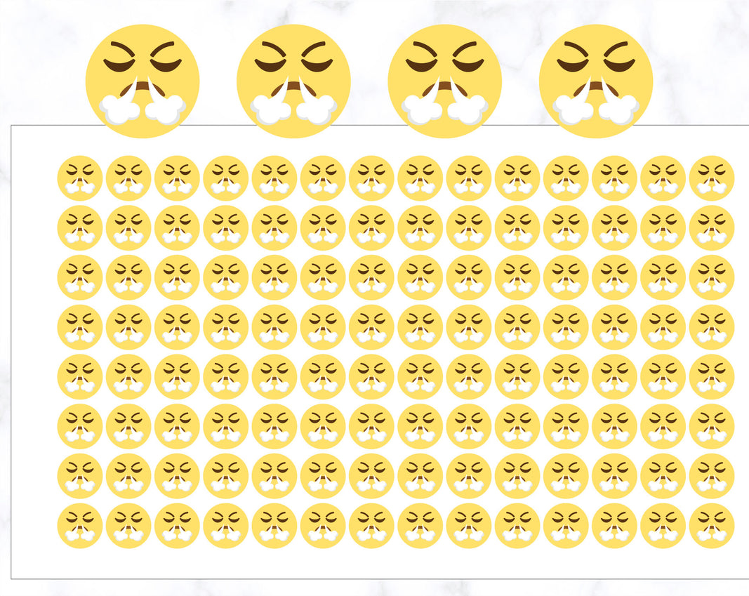 Face with Steam from Nose Emoji Stickers