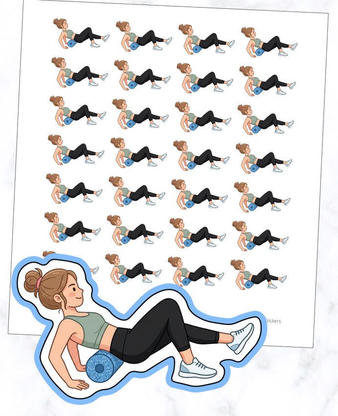 Foam Roller Planner Stickers