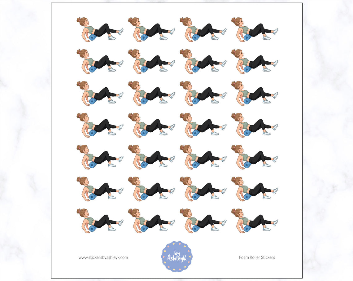 Foam Roller Planner Stickers