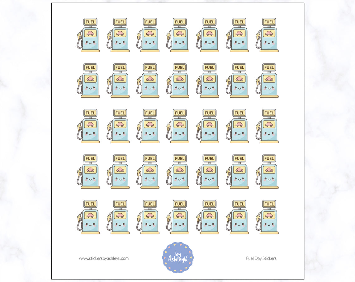 Fuel Day Planner Stickers