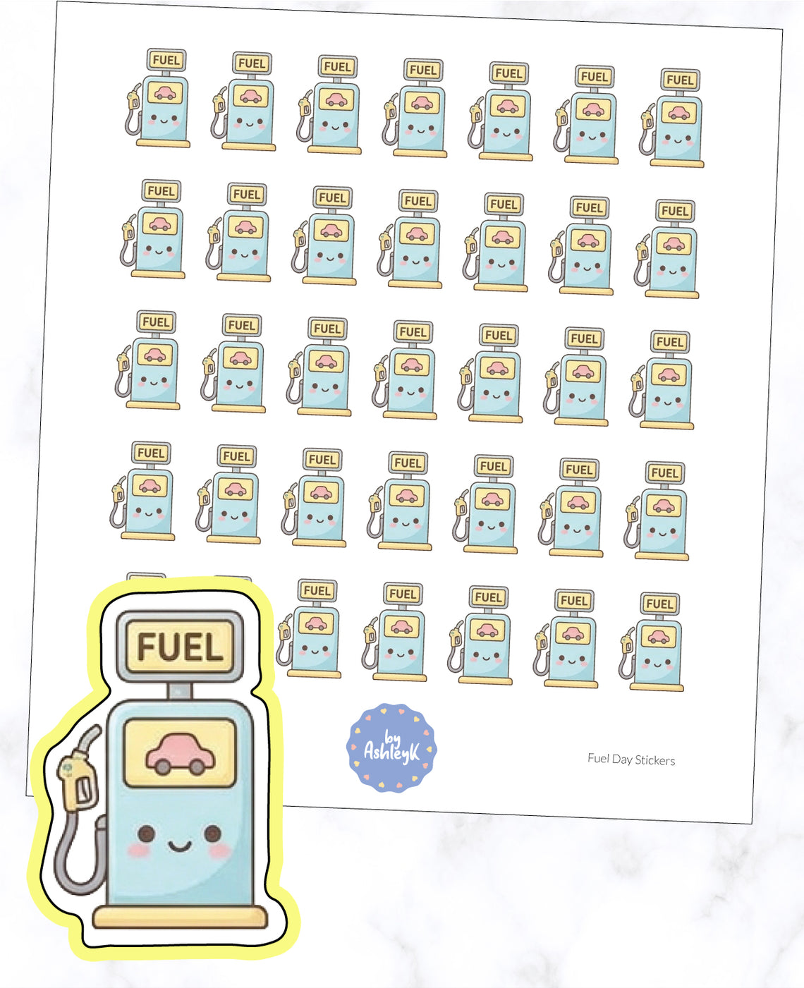 Fuel Day Planner Stickers