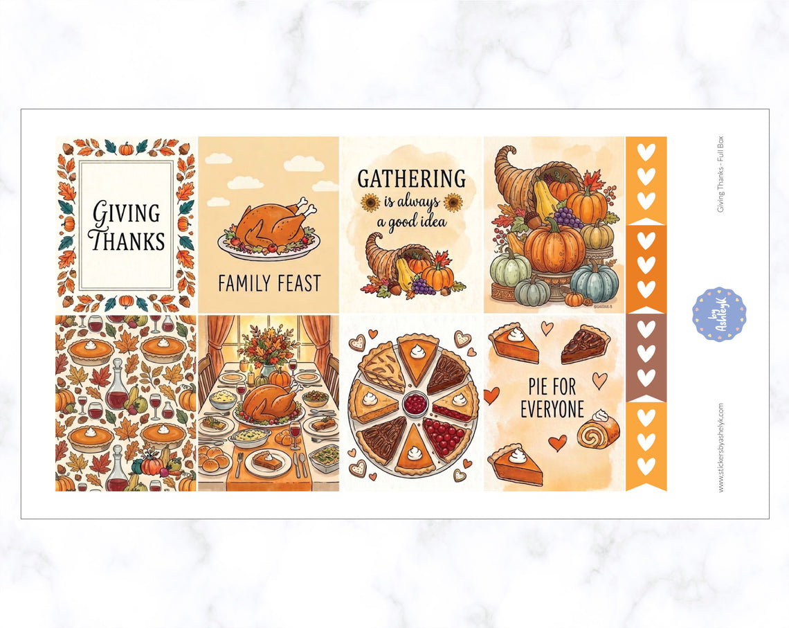 Giving Thanks Weekly Kit  - Full Box Sheet