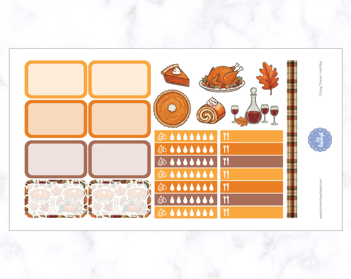 Giving Thanks Weekly Kit  - Half Box Sheet
