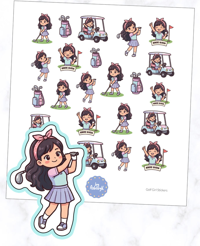 Golf Girl Planner Stickers
