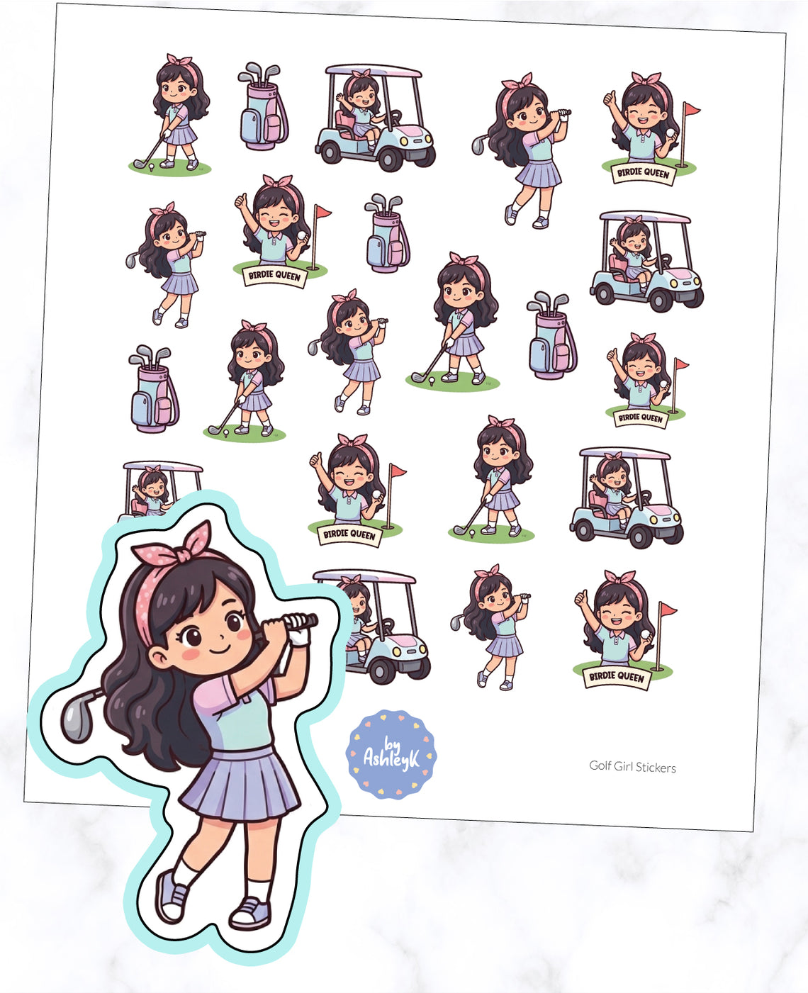 Golf Girl Planner Stickers