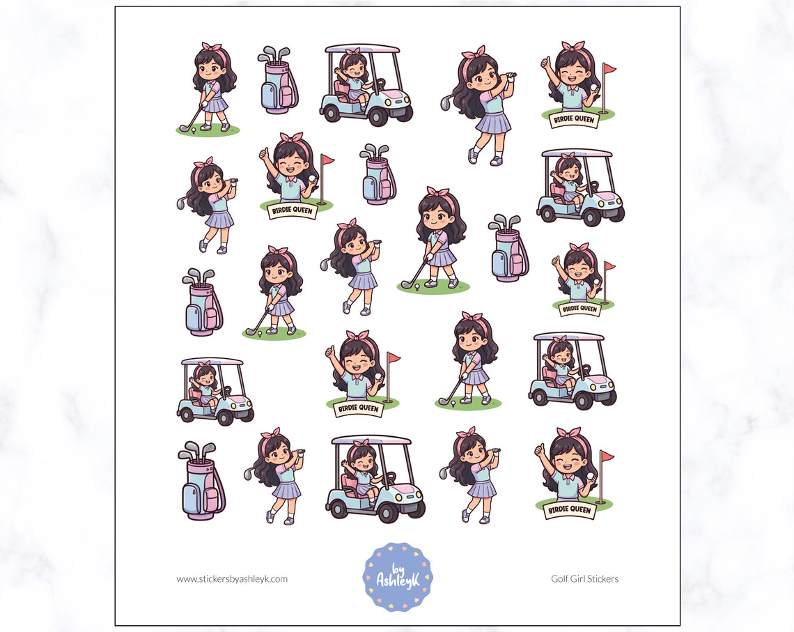 Golf Girl Planner Stickers