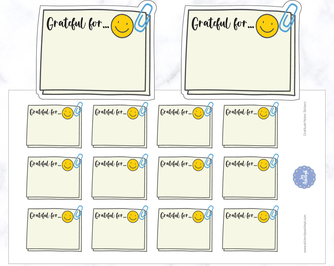 Gratitude Notes Planner Stickers