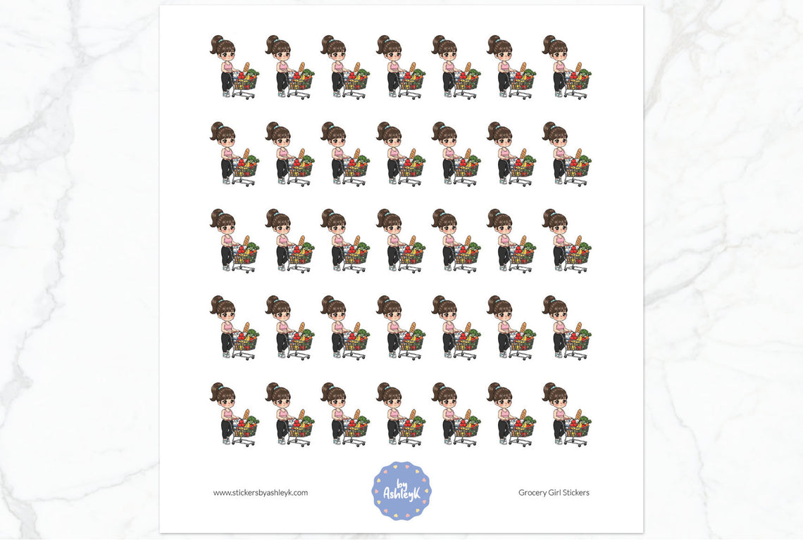 Grocery Girl Stickers
